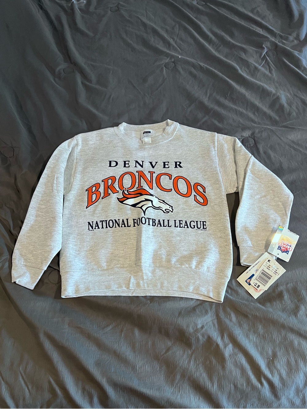 Denver Broncos Crewneck Sweatshirt with Orange Logo
